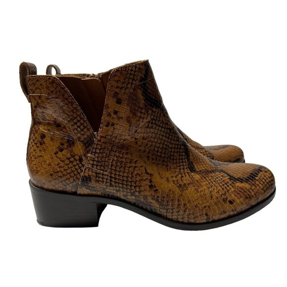 Vionic Womens Clara Boa Ankle Boots Booties Brown Leather Cutout Zip Size 8.5 - Picture 1 of 10